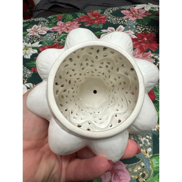 Yankee Candle / candle holder / Porcelain / Christmas Tree / white / vintage - Picture 6 of 6